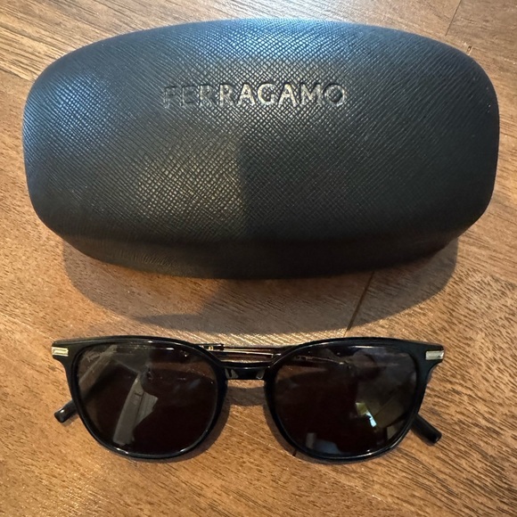 Salvatore Ferragamo Black Sunglasses with Silver Hardware - Case/Card Included main image 7